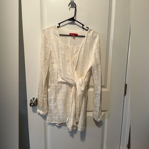 White Wrap Romper